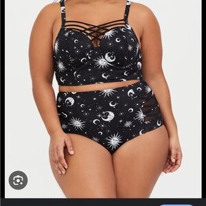 Strappy push up balconette celestial bikini top